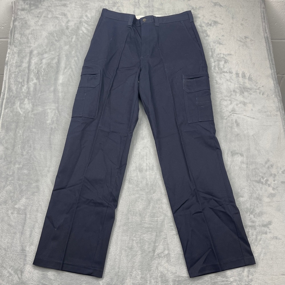 New Dickies Cargo Pants Mens‎ 36x34 Blue Utility Pockets Workwear Straight Leg